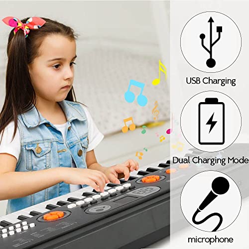 Clavier de Piano Numérique,Clavier Électronique 61 Touches Musique Clavier Portable Keyboard Piano pour Enfants Débutant… - Les Beatles, Paul McCartney, John Lennon, RIngo Starr, George Harrison Clavier de Piano Numérique,Clavier Électronique 61 Touches Musique Clavier Portable Keyboard Piano pour Enfants Débutant… – Image 7