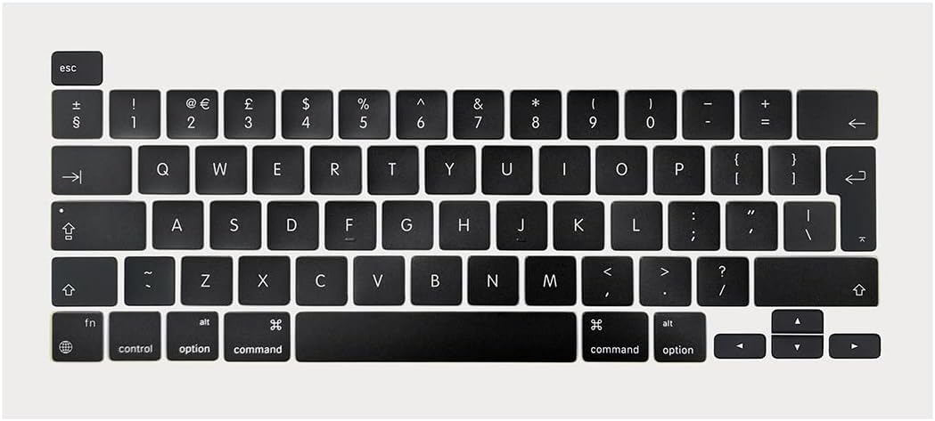 SOLDOUT Laptop Keyboard UK Language Layout Keycaps Replacement Repair Key Cap Compatible with Apple MacBook Pro 13.3" Model A2338 M1 2020-2021 (UK English Keyboard Layout)