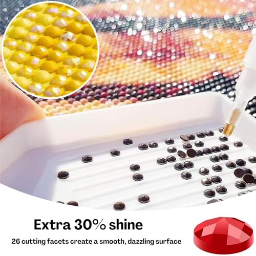 Image of Flavizo Diamond Painting Kit for Adults, DIY Craft with Drill Rhinestones Canvas, Creative Diamonds Artwork, Handmade Decoration Sparkling Home Wall Display (Dark Forest)