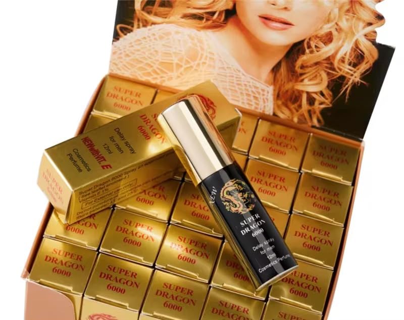 Super Dragon 6000 Delay Spray for Men, with Vit. E, Cosmetics Perfume, 12ml