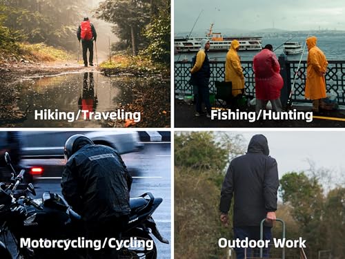 Image of Rain Suit, Rain Gear for Men Waterproof, Camo Rain Jacket, Lightweight Rain Coat