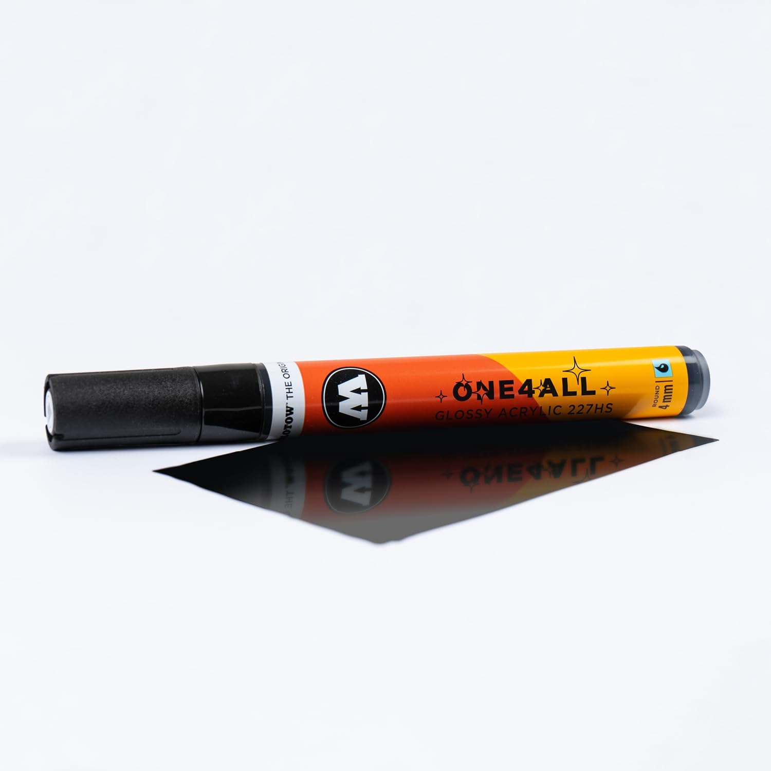 Molotow One4All Acrylic Marker - 2 mm Tip, White Glossy, Bullet Tip