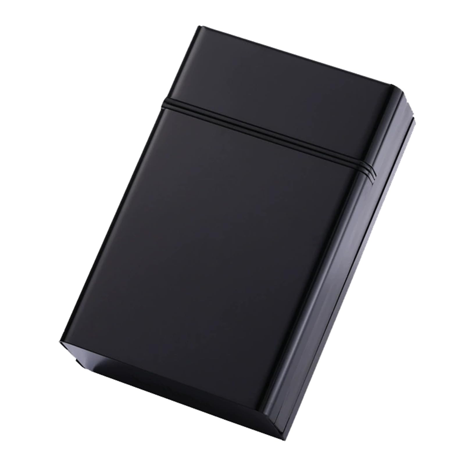 ATAVSADN Metal Cigarette Case Portable Cigarette Case for Hold 20 Regular Size Cigarette Cigarette Box for Men WomenBlack,One Size