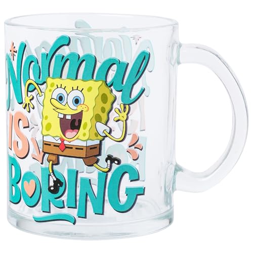 Taza de vidrio SpongeBob Normal is Boring 17.5 oz miniatura 1