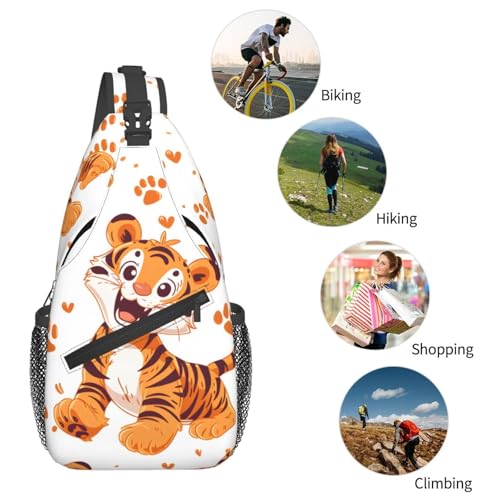 Bolso bandolera con diseño de tigre miniatura 6