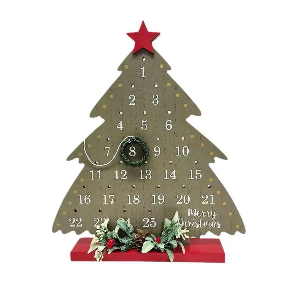 CTRLZS Merry Christmas Ornaments Calendar Countdown Christmas Shape Home Decoration 2024 Xmas Navidad Decor