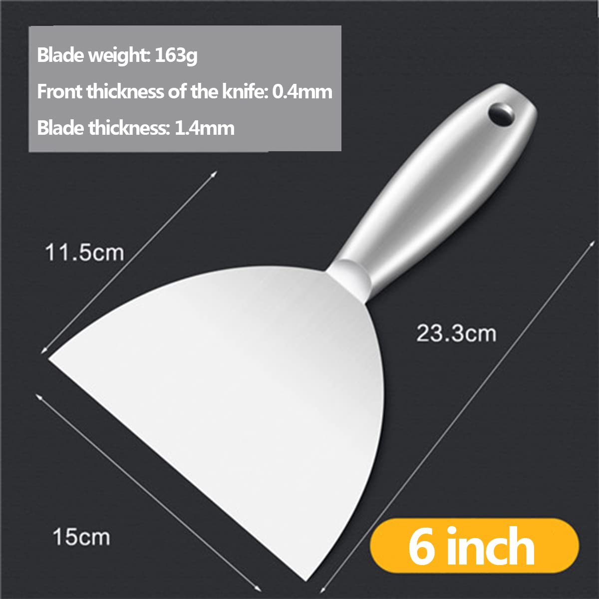 Coltello for raschietto for stucco, Coltelli for nastratura in acciaio inossidabile Raschietto for muro rigido in metallo for cartongesso con coltello for stucco rigido for cartongesso, mastice, decal