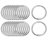Antner 2 Inch (36 Pack) Loose Leaf Book Binder Rings, Nickel Plated Metal O Rings Keychain Key...
