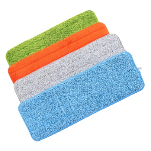 DEARMAMY 4Piezas Paños Para Fregar El Piso Almohadillas Para Trapeador Recambios De Microfibra Para Mopa De Limpieza Eficaces y Reutilizables
