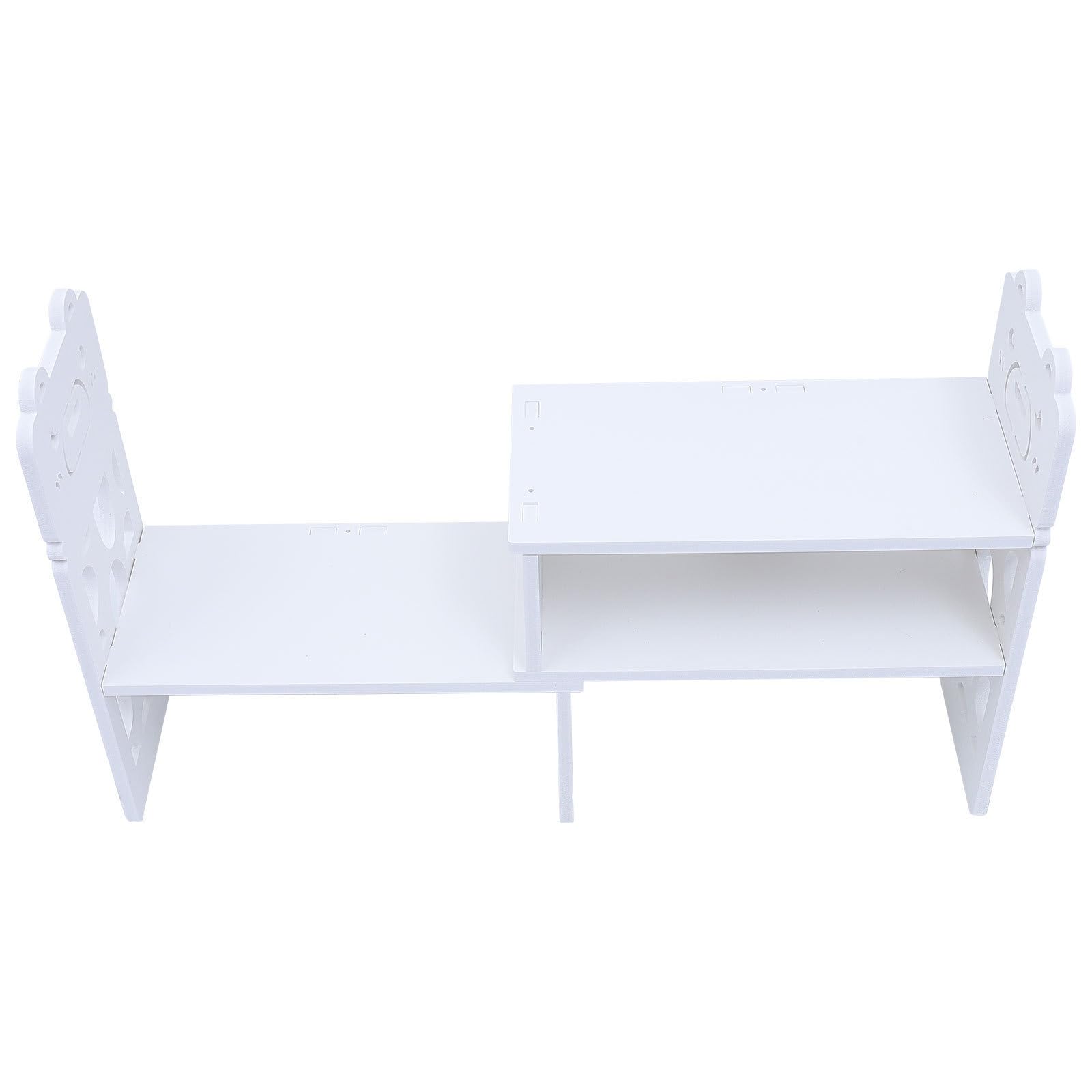 Libreria da Scrivania Piccola in PVC Bianco per Documenti