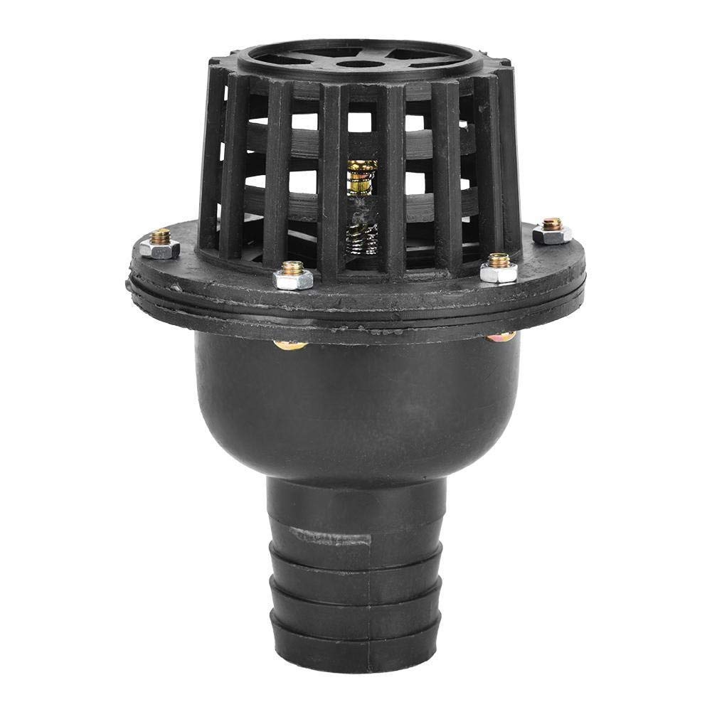 HDPHCRIUN Check Valves Water Pump Foot Valve Black PVC Low Pressure Flat for Fluid Machine 1.5in/ 2in/ 2.5in /3in /4in(1.5inch)