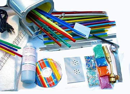 Devardi Glass Lampwork, Beadmaking, Glass Blowing, COE 104 Starter Kit - Elite Kit image 2