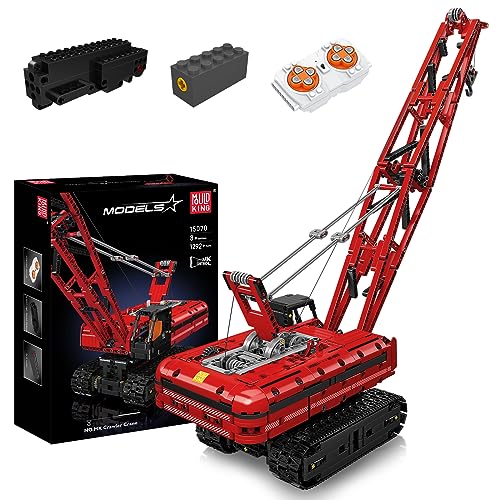 Mould King 15070 Technik Kran Modell, Fernbedienung Liebherr LR-13000 Raupenkran-Baustein (1292 Teile), Engineering Schwerer LKW-Klemmbaukasten, Mechanisches Kran Spielzeug
