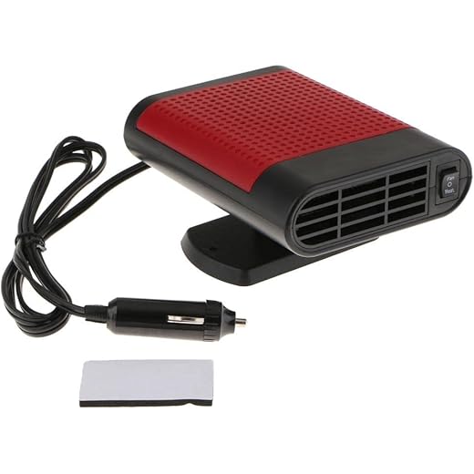 ATORSE 12V Portable Heating Cooling Heater Fan Car Auto Defroster Demister 150W Red