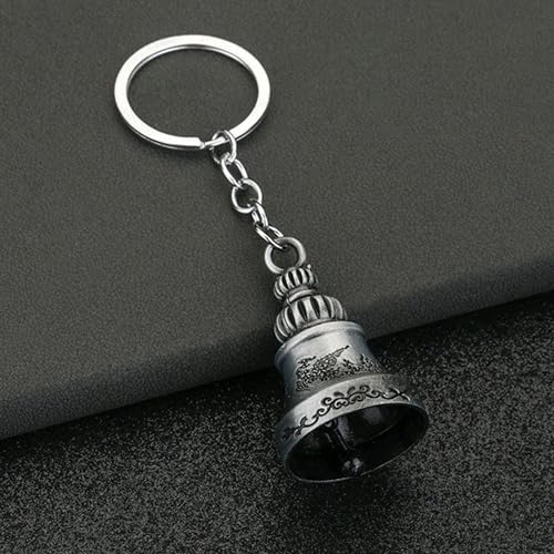 Image of OTTAVO Guardian Bell Keychain, Oxidized Copper, Tibetan Style, 5 cm Height, Good Luck Charm