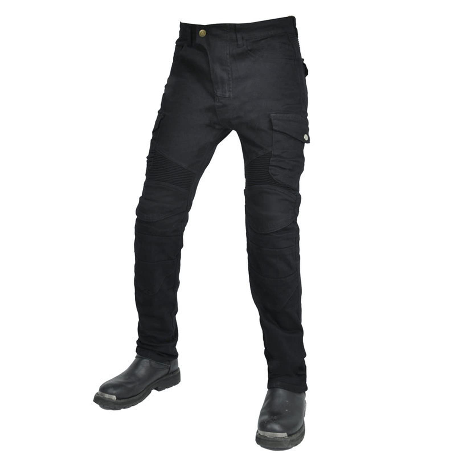 Jeans da Moto da Uomo Pantaloni da Moto Omologati CE Pantaloni in Denim Foderati in Kevlar Jeans da Moto Impermeabili