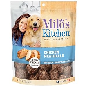 Milo’s Kitchen Chicken Meatballs Dog Treats, 18-Ounce