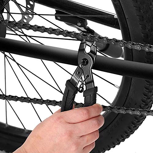 Andoer Conjunto de ferramentas de corrente de bicicleta com alicate de elo para bicicleta, indicador