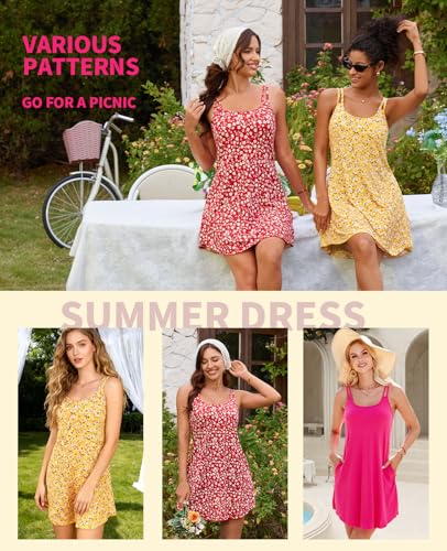 Image of V FOR CITY Womens Summer Dresses with Built in Bra Sundress