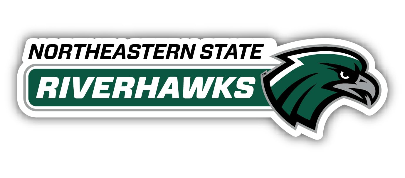 Northeastern State University Riverhawks 4 Inch Wide Colorful Vinyl Flat Magnet Officially Licensed Collegiate Product