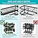 LMEBE Power Tool Organizer Wall Mount Loads 200lbs, 4 Layers Heavy Duty Tool Organizers and Storage, Cordless Tool Rack with 4 Drills Holder, for Garage Workshop Shed Tool Room Garden