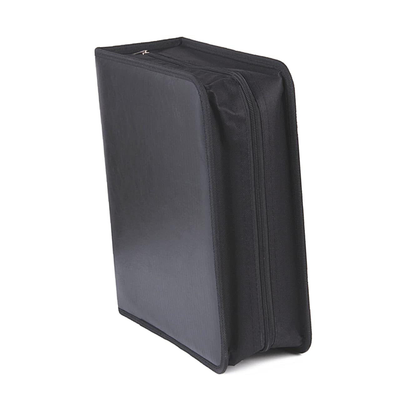 ORFOFE Borsa per CD e Dvd Auto Slot Organizer Custodia Scatola di Ricambio in Tela Cerniera Pratica per Conservare CD e Dvd Bianca