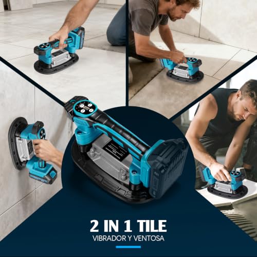 Vibrador para azulejos compatible con Makita 18V y ventosa de 225 mm 7