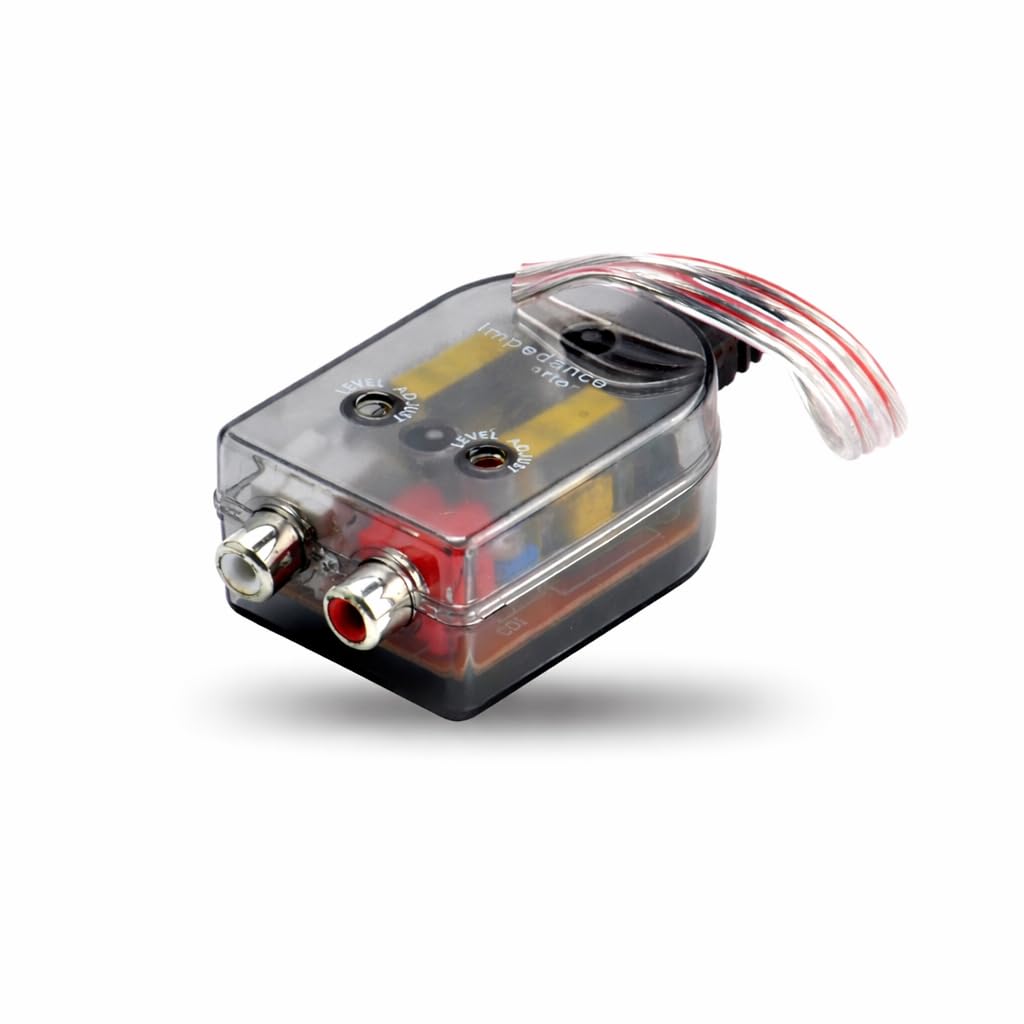 Car Hi -Low Converter with Noise Filter | Adjustable Speaker to RCA Line Out Audio Converter | Amplifier & Subwoofer Adapter | Universal Car Audio