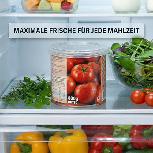 Xilmark 4x Dosendeckel 800g (ø100mm) für Hunde- & Katzenfutter | Luftdichter Dosenverschluss Wiederverwendbar | Spülmaschinenfest & BPA-Frei | Made in Europe – Frischhalte-Deckel für Konservendosen