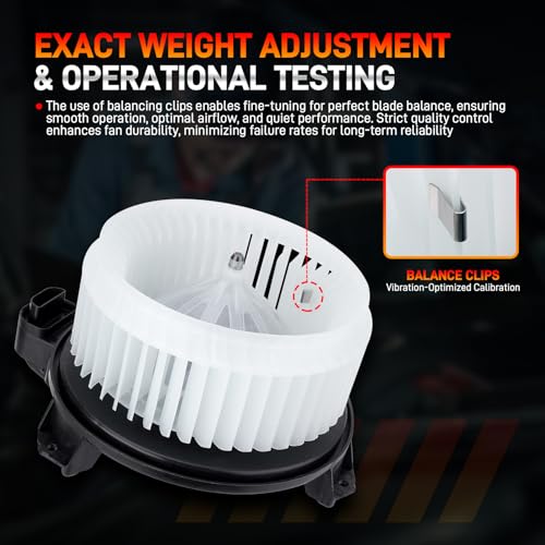 Image of 700308 HVAC Blower Motor Compatible with 2014-2018 Ram 1500 2019-2022 Ram 1500 Classic 2018-2020 Dodge Journey 2014-2017 Jeep Wrangler 2018 Wrangler JK Replace#68232369AA PM4104 68214892AB 68214892AC