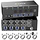 KVM Switch 4 Computer 2 Monitore, KCEVE 8K@60Hz, 4K@144 Hz USB 3.0 HDMI KVM-Umschalter mit EDID-Emulator für 4PC Share Maus Tastatur und Monitor, stabiler Chip, hohe Kompatibilität