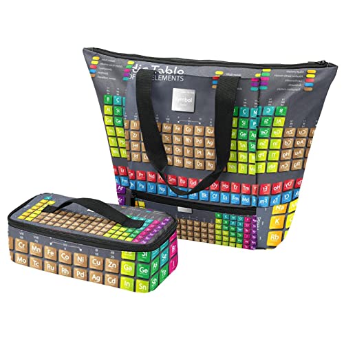 Grand sac fourre-tout tableau périodique multicolore isotherme