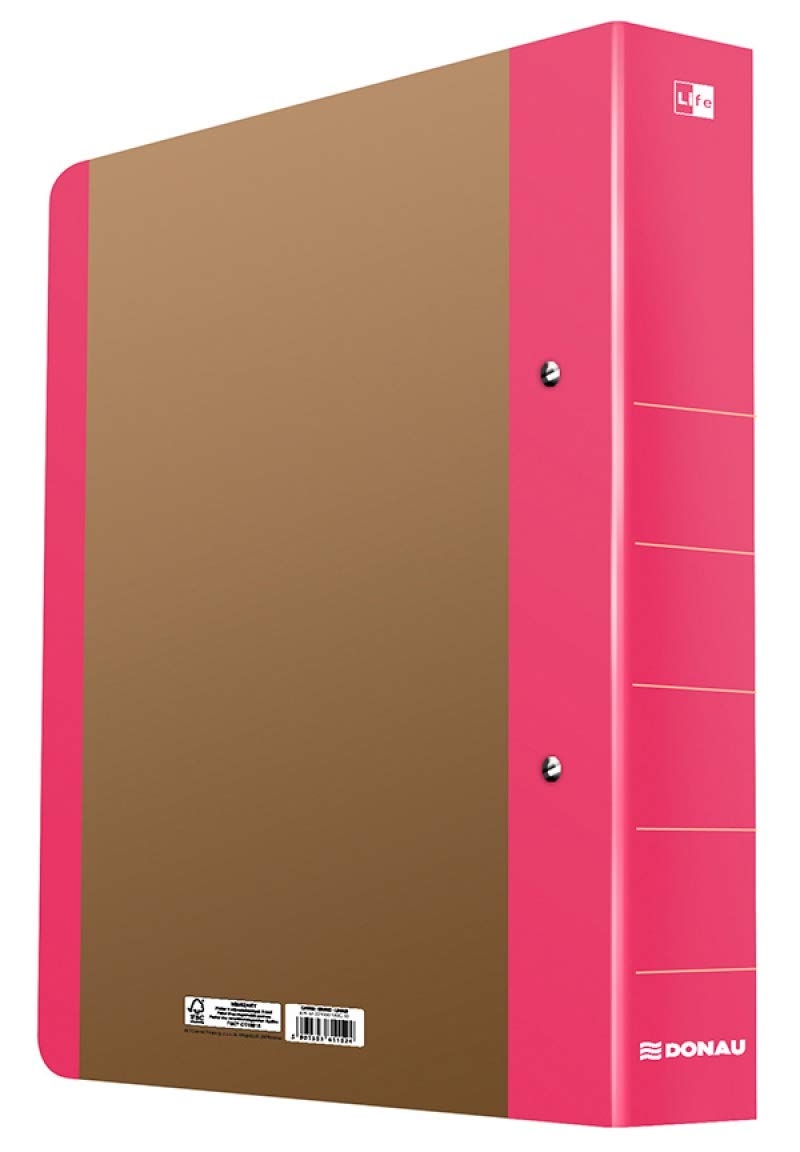 DONAU LIFE 3835001FSC-30 - Archivador de anillas (tamaño A4, 25 unidades, 5 cm - 50 mm, esquinas redondeadas, núcleo de cartón estable, cartón de 1,8 mm de grosor)