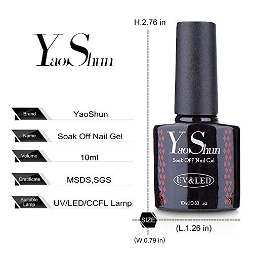 YaoShun Temperature Color Changing Gel - Gel Polish 6pcs Soak Off Nail Gel Kit Mixed Colors 10ml #001 - Thumbnail 3
