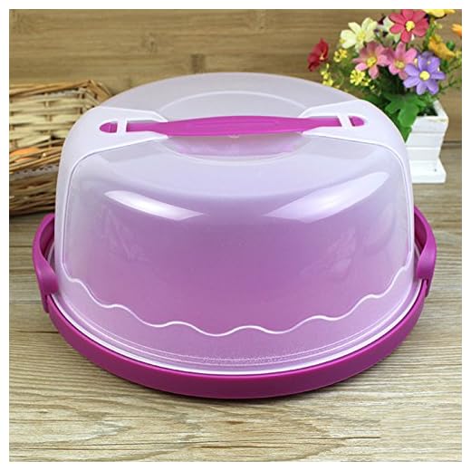 Zehui Plastic Cake Keeper Cake Caddy/Holder/Container/Carrier Suitable for 10in Cake or Less Color Random