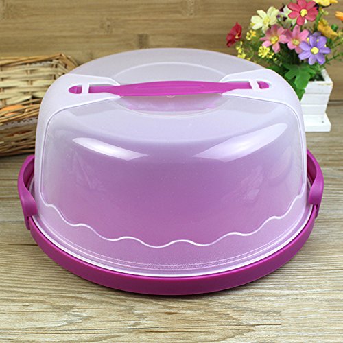 Zehui Plastic Cake Keeper Cake Caddy/Holder/Container/Carrier Suitable for 10in Cake or Less Color Random (C01)