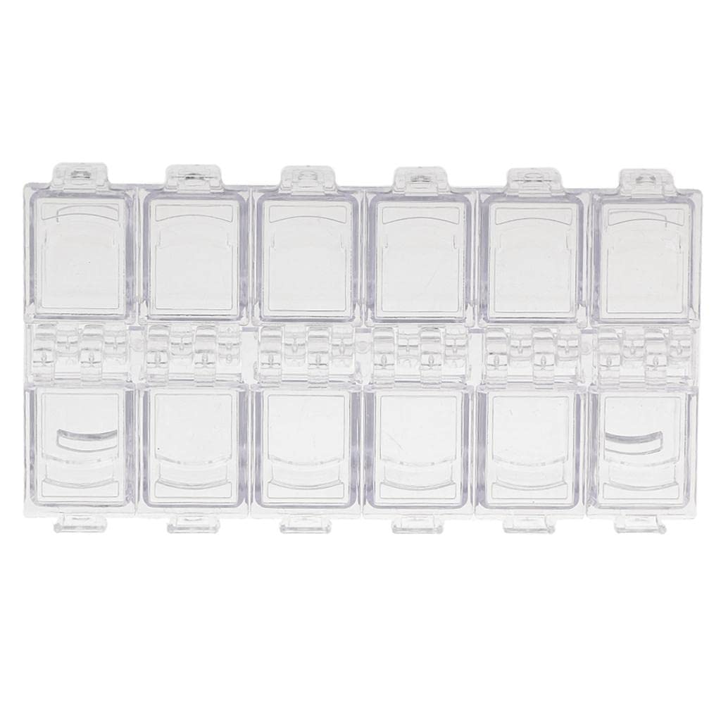 Empty Storage Container Box Case for Nail Art Tips Rhinestone Clear