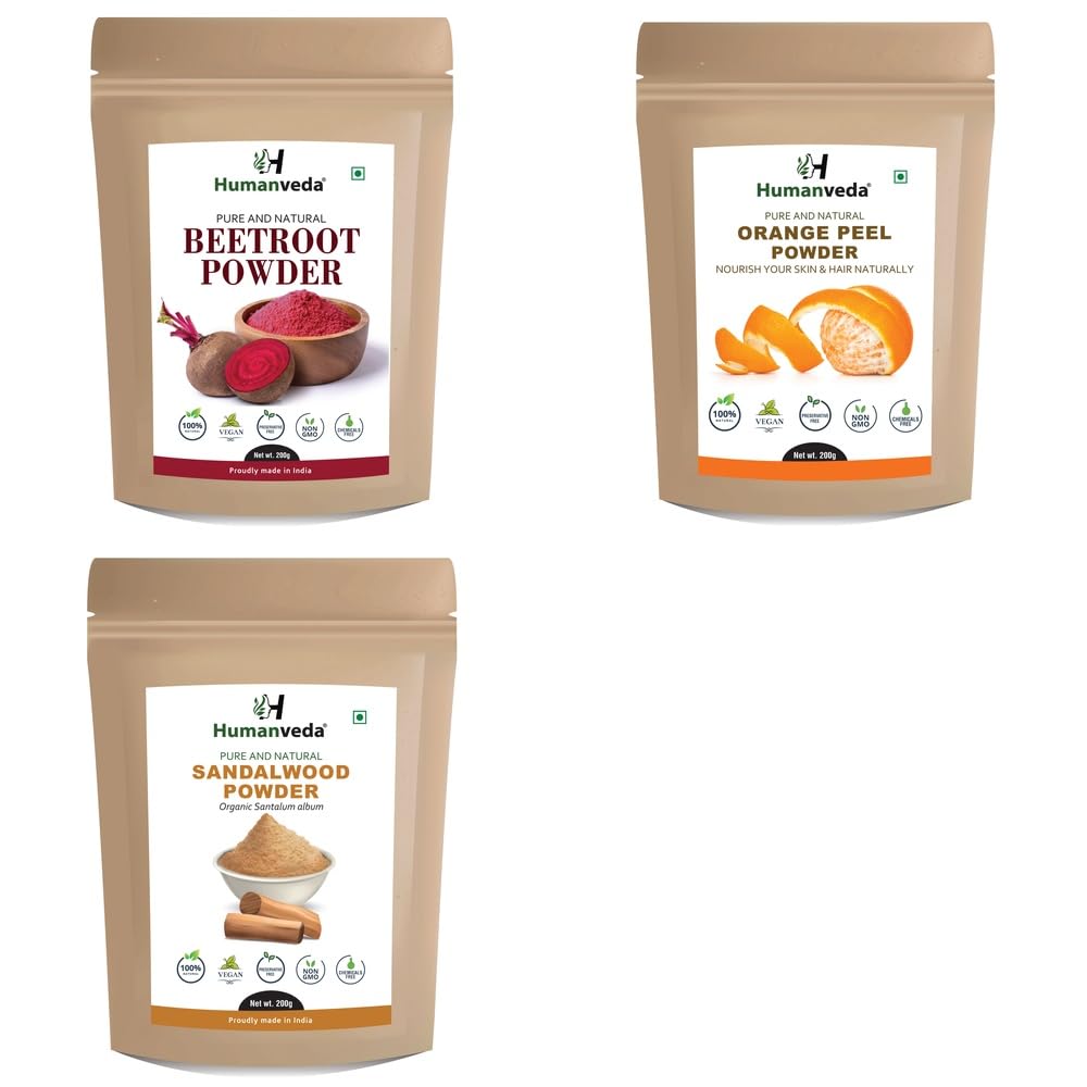 Pure Beetroot Powder, Orange Peel Powder and Sandalwood Powder Combo Pack for Comprehensive Hair Care and Radiant Glowing Skin Rejuvenation 100% Natural Organic Herbal Fine Powder Face Mask and Sca-image-39