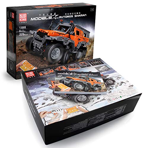 DXX Technik Bausteine Sibirien Off-Road Fahrzeug, 2578Teile 1:8 2.4G 8x8 Fernbedienung Geländewagen mit 8 Motoren… – Bild 6