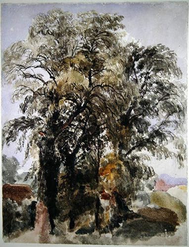 Art Tableau Arbres avec bâtiments de ferme Peter De Wint Décoration murale toile salon 60x90