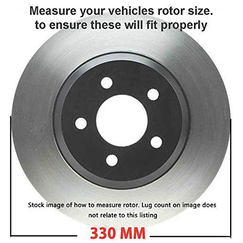 Image of Detroit Axle - Front Brake Kit for 2008-2013 Infiniti G37, 2007-2008 G35 | 2014-2015 Q60, Drilled & Slotted Disc Brake Rotors Ceramic Brake Pads w /Hardware Replacement [12.99 inch Rotors]