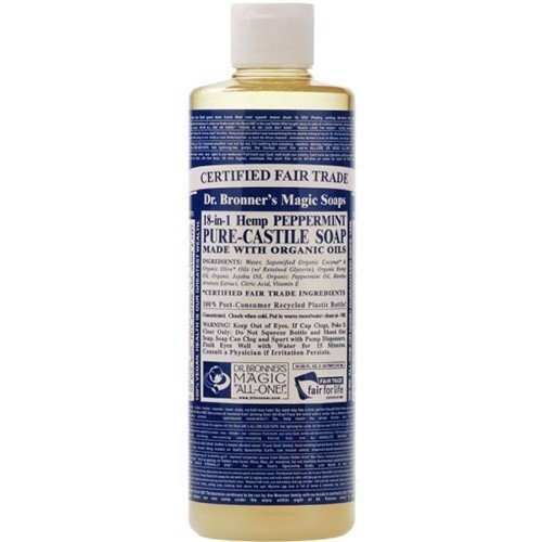 (10 PACK) - Dr Bronner - Peppermint Castile Liquid Soap | 472ml | 10 PACK BUNDLE by Dr. Bronner's