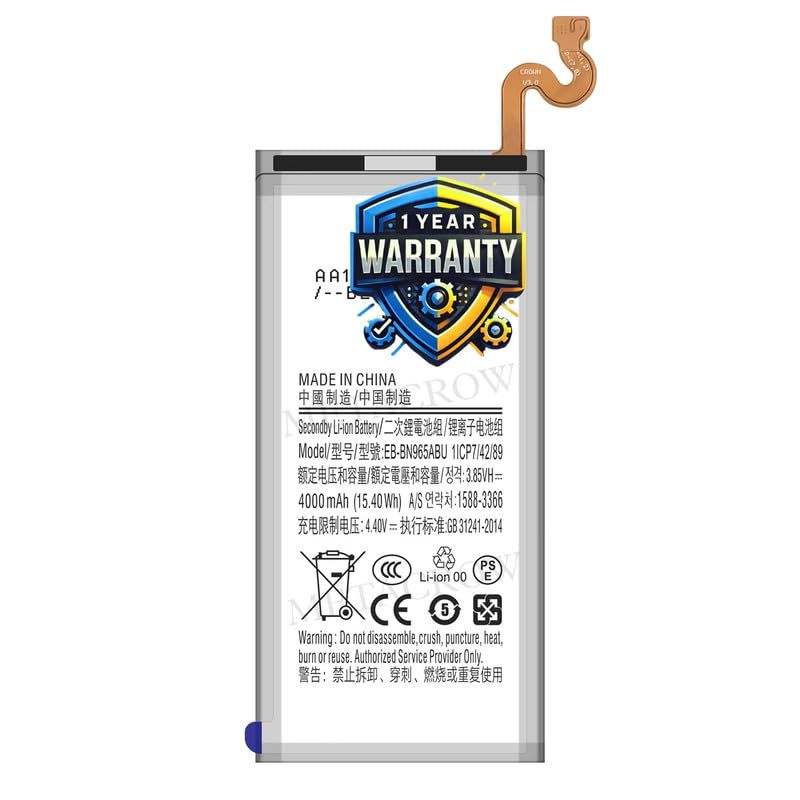 Image of Original EB-BN965ABE Battery Compatible for Samsung Galaxy Note 9 - (4000mAh) - 1 Year Warranty JK1