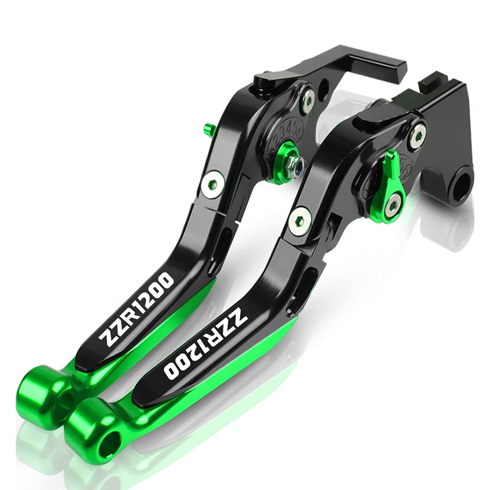 Leviers Longs CNC FULL Noir Pour Kawasaki ZZR1200 2002-2005 – Paire De Leviers Noirs – Neuf Fabriqué En France