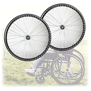 24 Inch Handmatige Rolstoel Achterwiel, 2 Stuks Vervanging Rolstoel Zwenkwielen Solide Rolstoel Wielen Voor Oudere…