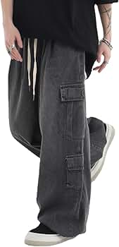Amazon.com: Jeans for Women Men Baggy Jeans Y2K Baggy Cargo Pants