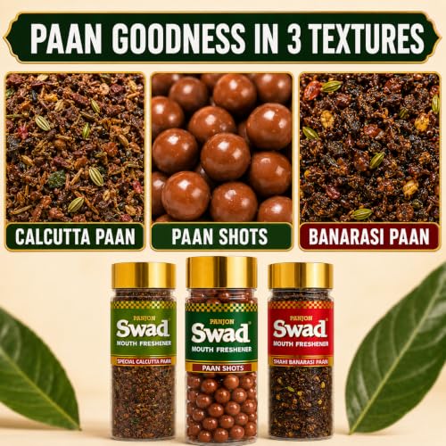 Image of Panjon Swad Paan Combo Mukhwas Mouth Freshener, Pack of 3