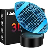 Linkax Football Gifts for Kids Boys Girls, Birthday Gifts for Boys, Toys for Ages 8-13, Light Up Football 3D Illusion Night Light with 16 Color Changing, Football Accessories Stuff Gifts for Sport Fan