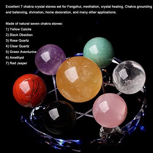 Piedras Caídas que Equilibran el Estrés con 7 Esferas Naturales 5