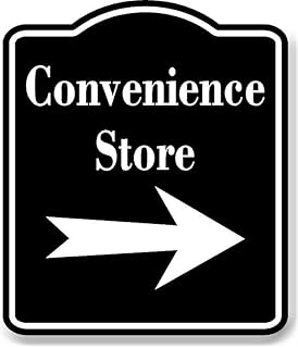 Convenience Store Right Arrow BLACK Aluminum Composite Sign, 20
